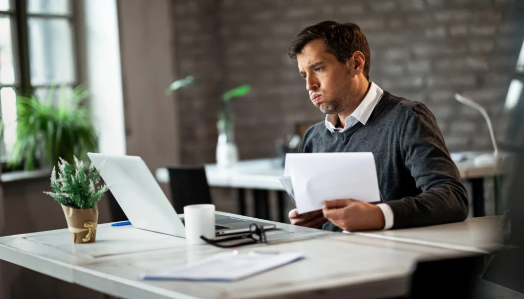 Encargos trabalhistas em assessorias de investimentos - profissional analisando documentos